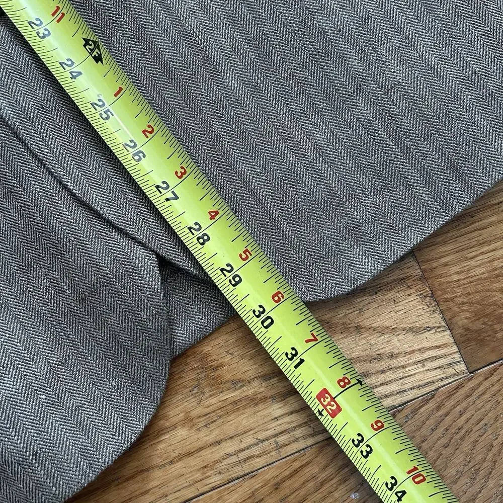 J Crew Ludlow Linen Silk Herringbone Brown Blazer Suit Jacket 40R
